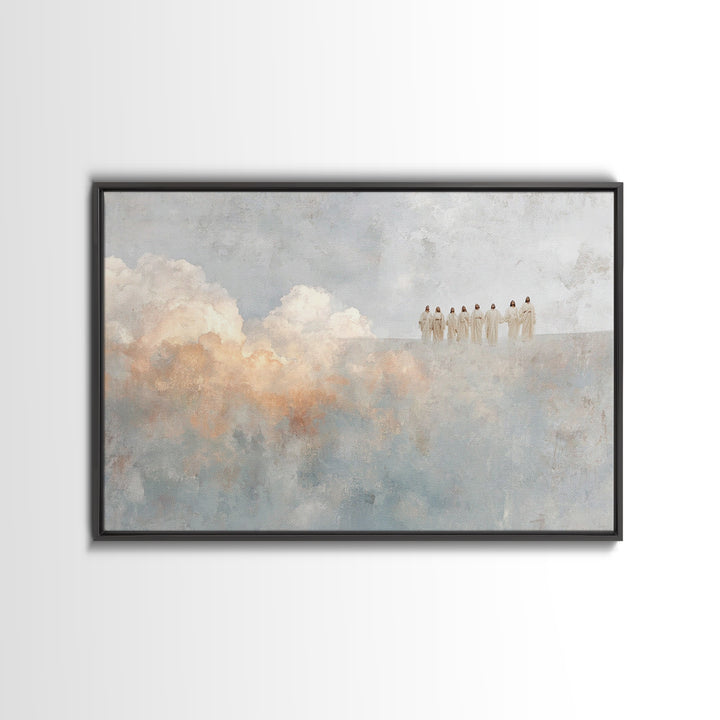 Clouds Of Majesty – Framed Canvas Print – Christian Art Canvas – Jesus Painting – Christian Wall Art – Subtle Christian Art – Large Christi