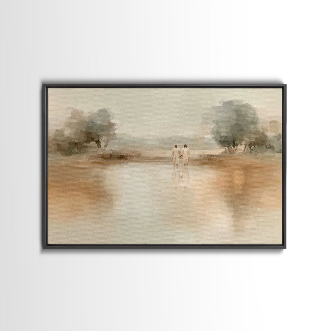Walk Of Grace – Framed Canvas Print – Christian Art Canvas – Jesus Painting – Christian Wall Art – Subtle Christian Art – Christian Decorat
