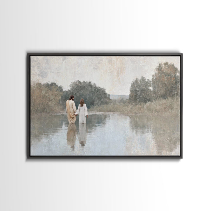 Guiding Light Path – Framed Canvas Print – Christian Wall Art – Christian Art Canvas – Subtle Christian Art – Jesus Painting – Christian De