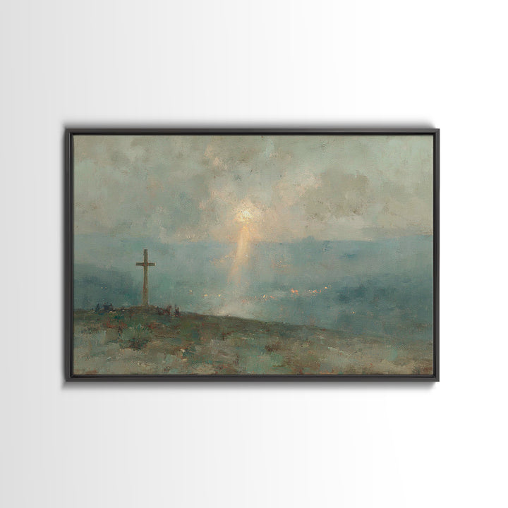 Twofold Grace – Framed Canvas Print – Jesus Painting – Christian Art Canvas – Modern Christian Art – Christian Wall Art – Christian Gift Id
