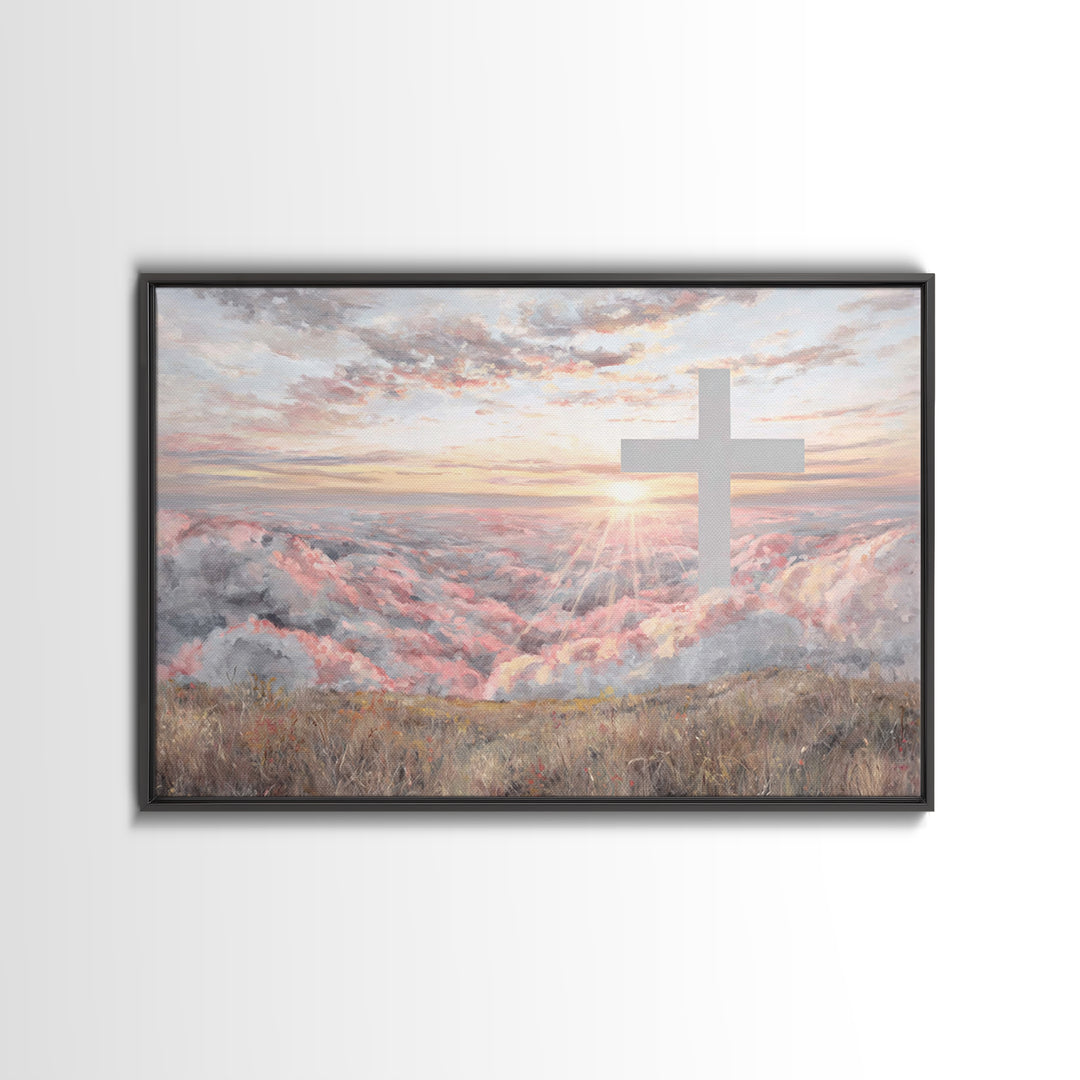 Horizon Of Hope – Framed Canvas Print – Christian Art Canvas – Christian Wall Art – Subtle Christian Art – Christian Gift – Christian Paint