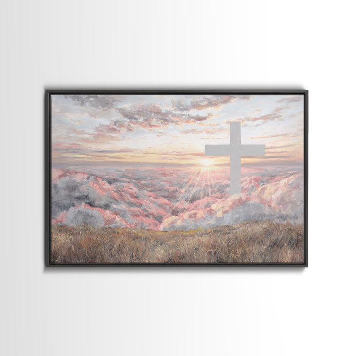 Horizon Of Hope – Framed Canvas Print – Christian Art Canvas – Christian Wall Art – Subtle Christian Art – Christian Gift – Christian Paint
