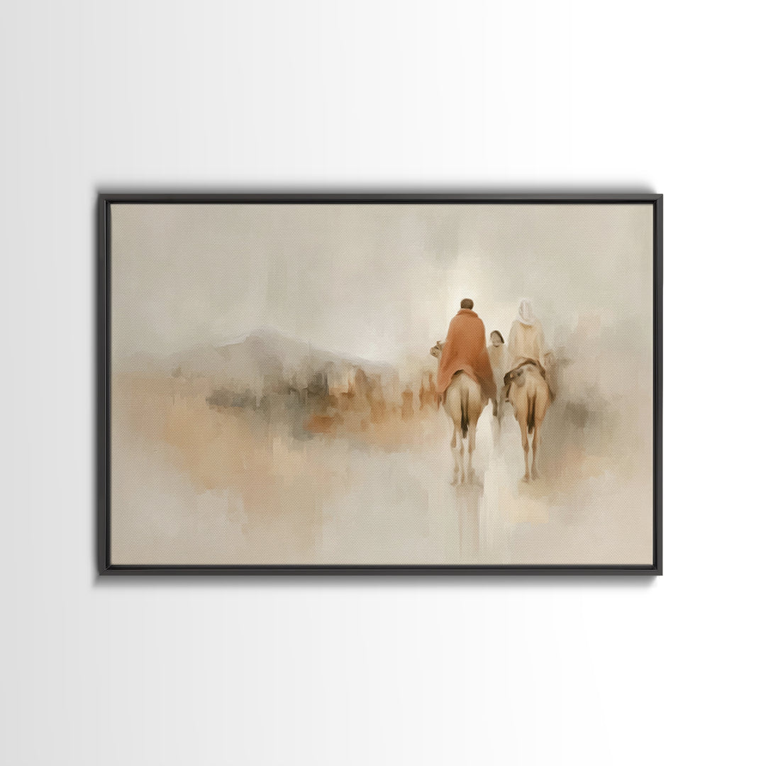 Soft Journey Home | Framed Canvas Print | Christian Art Painting | Christian Wall Art | Abstract Christian Art | Christian Art Print