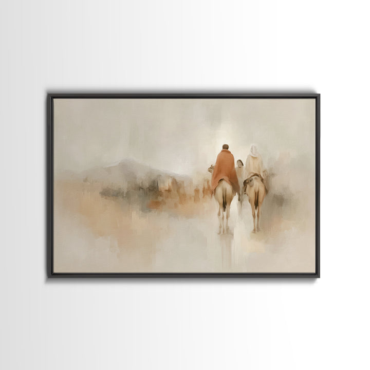 Soft Journey Home | Framed Canvas Print | Christian Art Painting | Christian Wall Art | Abstract Christian Art | Christian Art Print