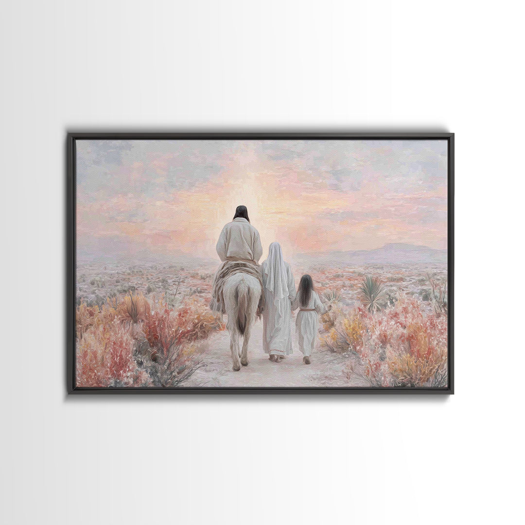 Walk Of Faith – Framed Canvas Print – Christian Art Canvas – Christian Wall Art – Modern Christian Art – Christian Gift Ideas