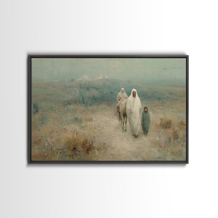 Journey Of Faith | Framed Canvas Print | Christian Art | Christian Art Canvas | Christian Wall Art | Christmas Art Prints | Jesus Painting