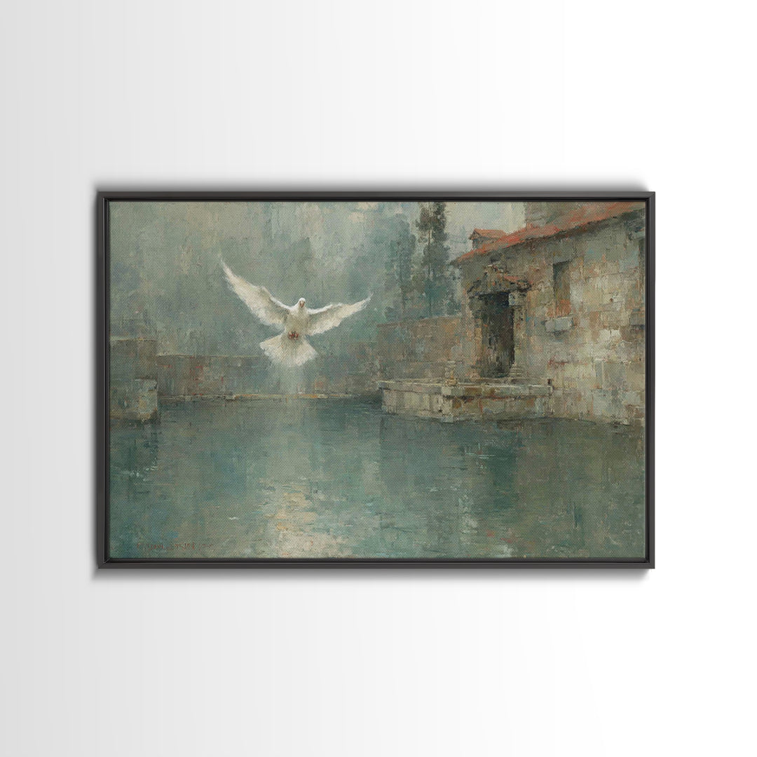 Sacred Waters | Framed Canvas Print | Christian Wall Art | Christian Art Canvas | Christian Paintings | Christian Art | Christian Gift Idea