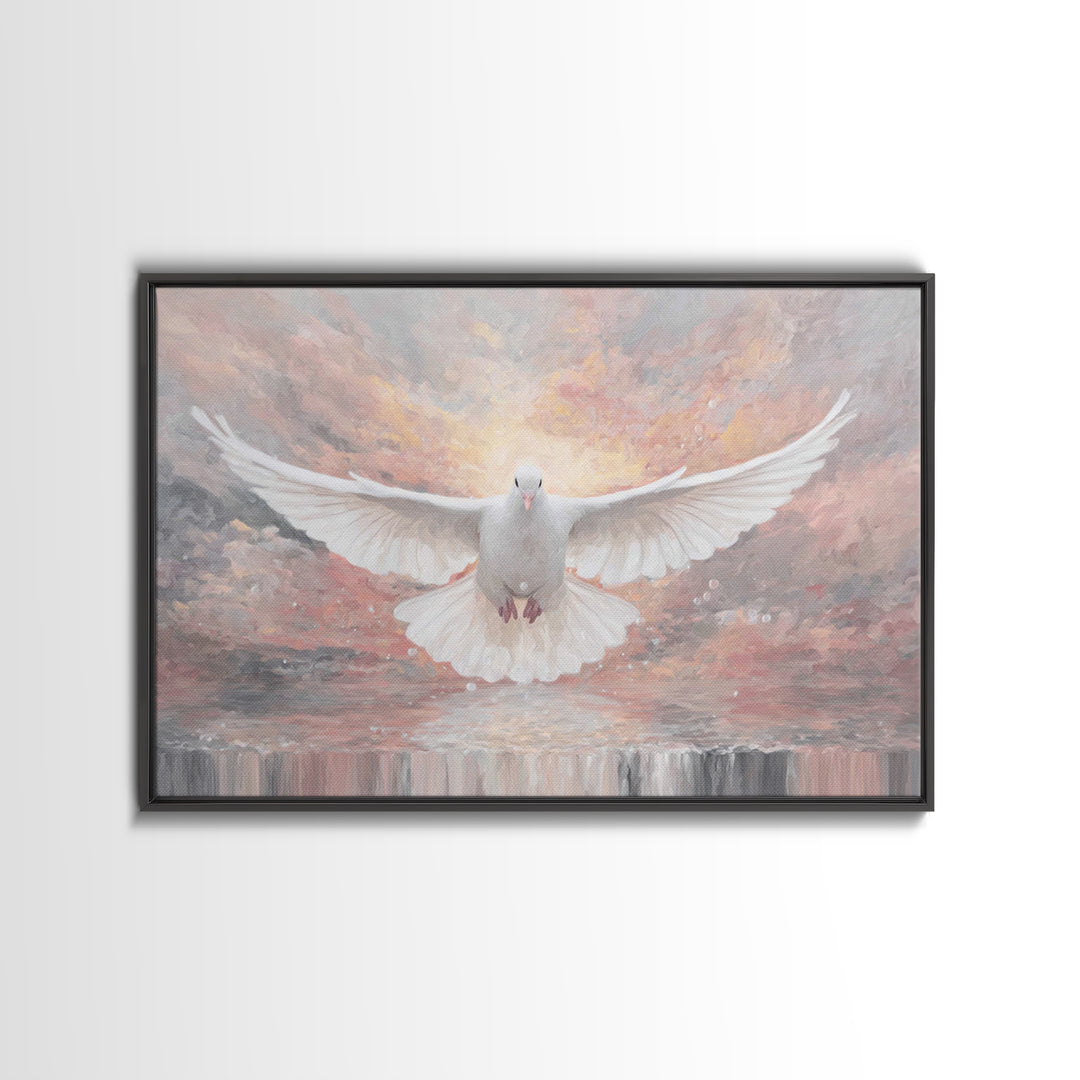 Dawn Of Grace, Framed Canvas Print, Christian Wall Art, Christian Art Canvas, Christian Christmas Art, Christmas Canvas Wall Art, Jesus Pai