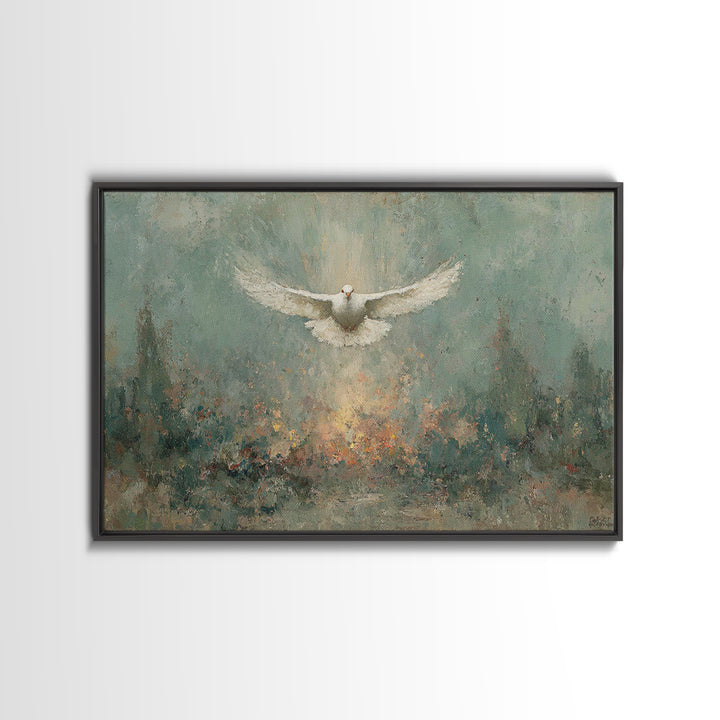Wings Of Peace, Framed Canvas Print, Christian Art Print, Christian Wall Art, Christmas Art, Christian Canvas, Modern Christian Art