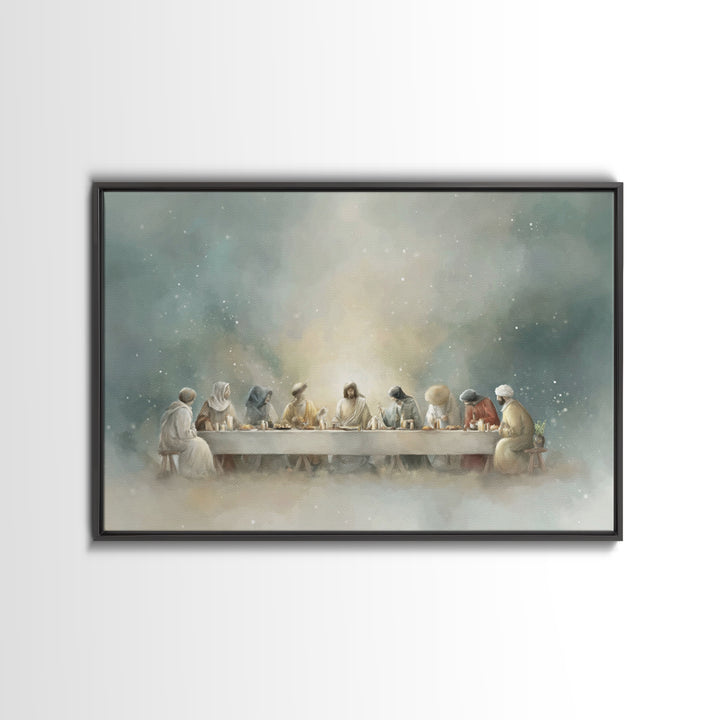 Sacred Communion | Framed Canvas Print | Christian Art Canvas | Christian Wall Art | Christian Art Work | Christian Gift | Christmas Art