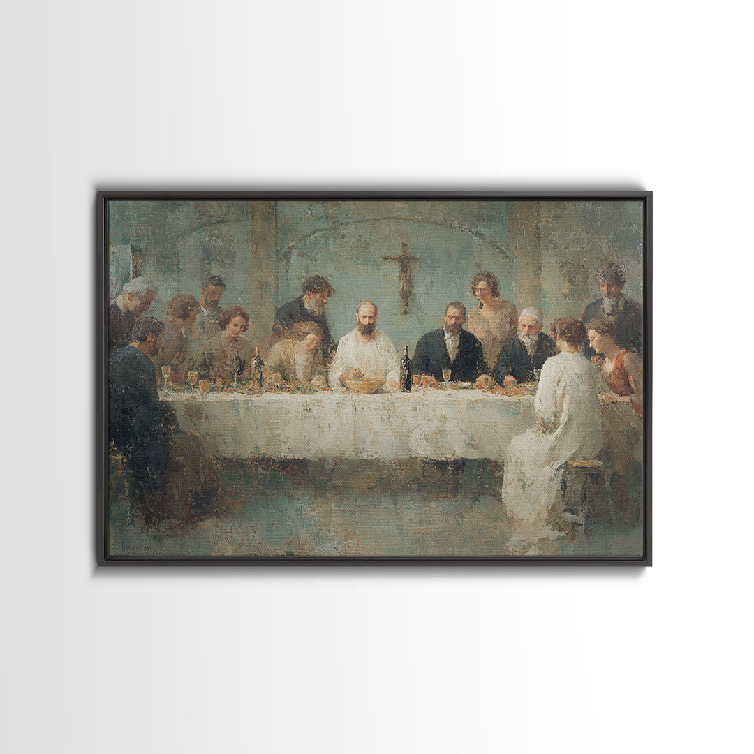 Holy Gathering, Framed Canvas Print, Christian Wall Art, Christian Art Canvas, Christian Art, Christmas Art, Christian Decor For Home