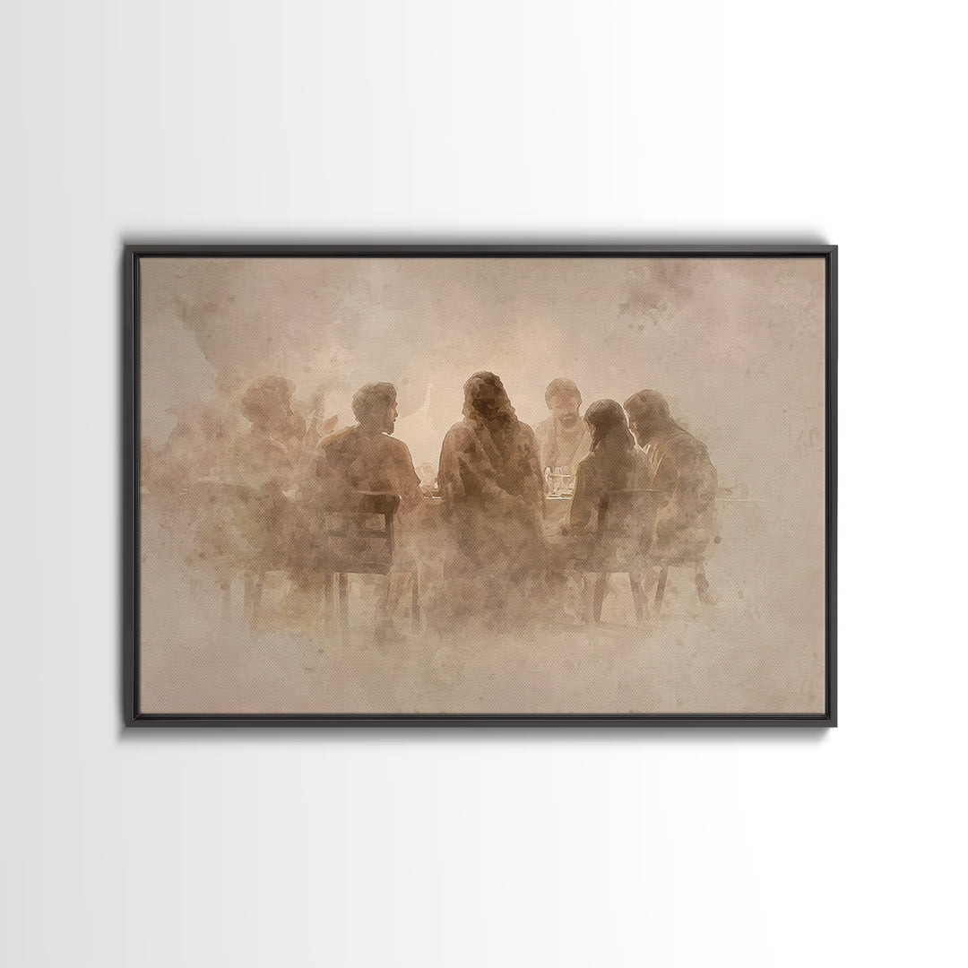 Sacred Fellowship - Framed Canvas Print - Christian Art Canvas - Christian Wall Art - Jesus Painting - Large Christian Art - Christian Chri