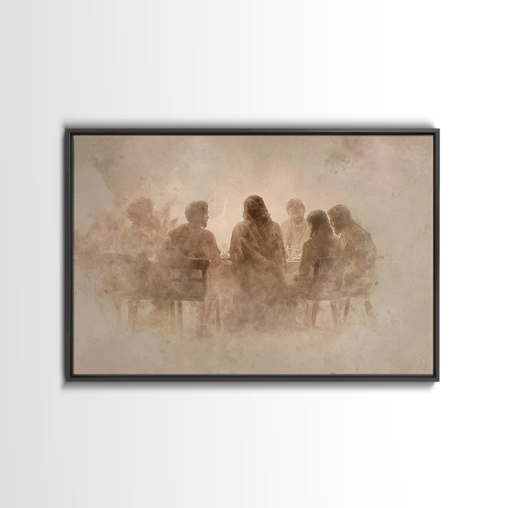 Sacred Fellowship - Framed Canvas Print - Christian Art Canvas - Christian Wall Art - Jesus Painting - Large Christian Art - Christian Chri