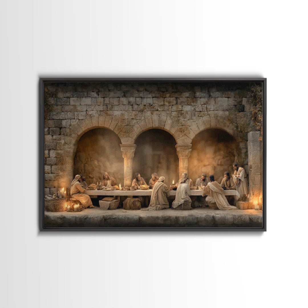 Holy Evening Light - Framed Canvas Print - Christian Wall Art - Christian Art Canvas - Jesus Painting - Vintage Christian Art - Christian D