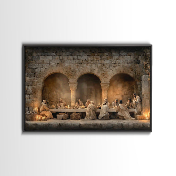 Holy Evening Light - Framed Canvas Print - Christian Wall Art - Christian Art Canvas - Jesus Painting - Vintage Christian Art - Christian D