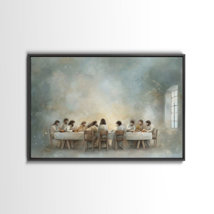 Celestial Table - Framed Canvas Print - Christian Art Canvas - Christian Wall Art - Subtle Christian Art - Jesus Painting - Christian Decor