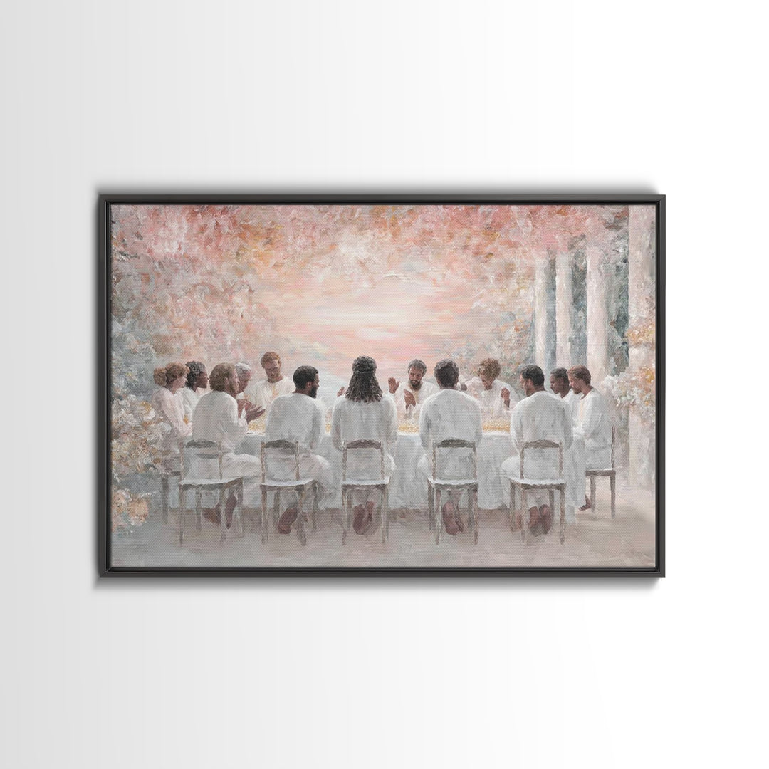 Eternal Fellowship | Framed Canvas Print | Christian Art Canvas | Jesus Painting | Christian Wall Art | Christmas Art Prints | Modern Chris