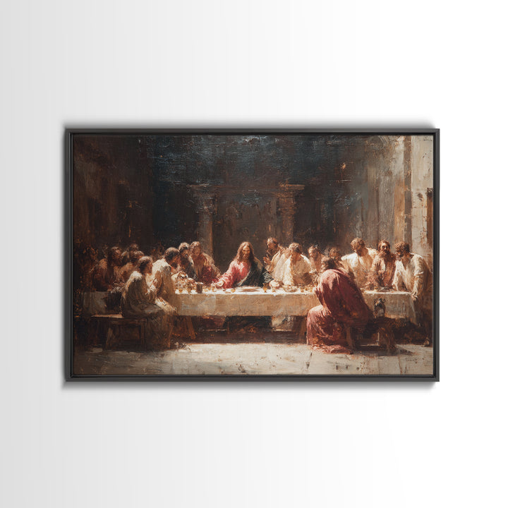 Sacred Gathering, Framed Canvas Print, Christian Paintings, Large Jesus Painting, Christian Art Canvas, Vintage Christian Art, Christian Wa