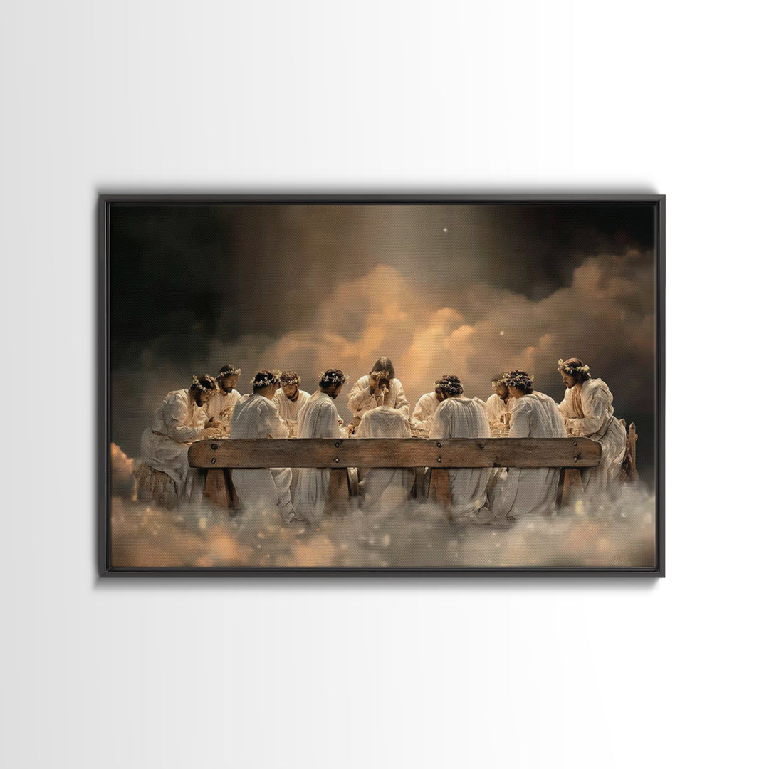 Heavenly Feast Unity | Framed Canvas Print | Christian Christmas Art | Christian Art Canvas | Jesus Painting | Christian Decorations | Mode