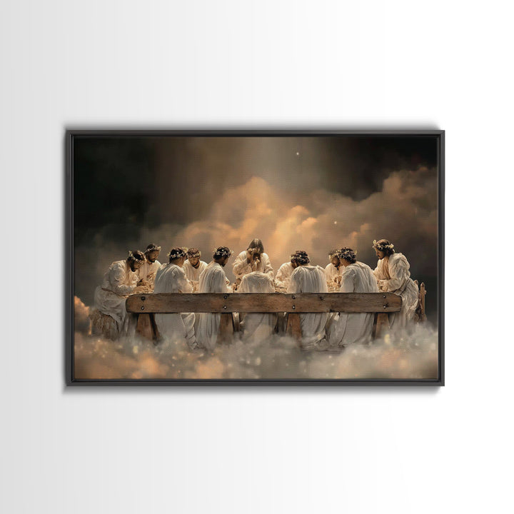 Heavenly Feast Unity | Framed Canvas Print | Christian Christmas Art | Christian Art Canvas | Jesus Painting | Christian Decorations | Mode