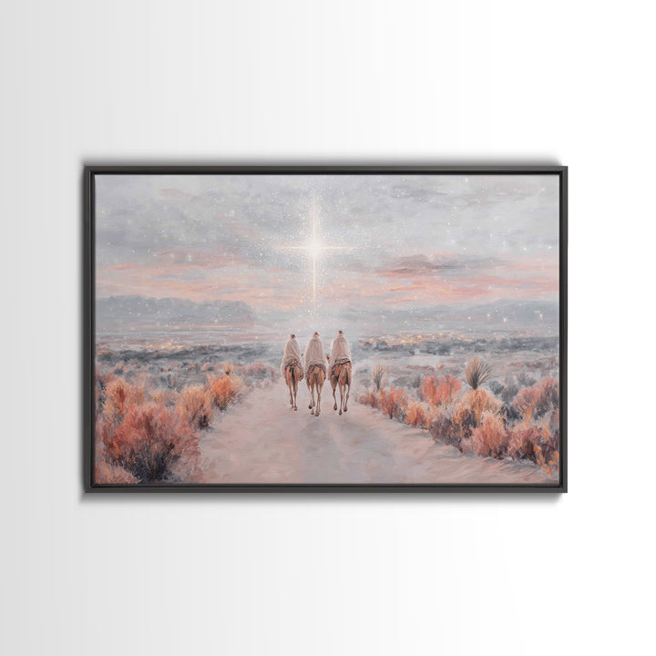 Bethlehem Road | Framed Canvas Print | Christian Art Canvas | Christmas Wall Art | Christian Christmas Art | Christian Art Work | Jesus Pai