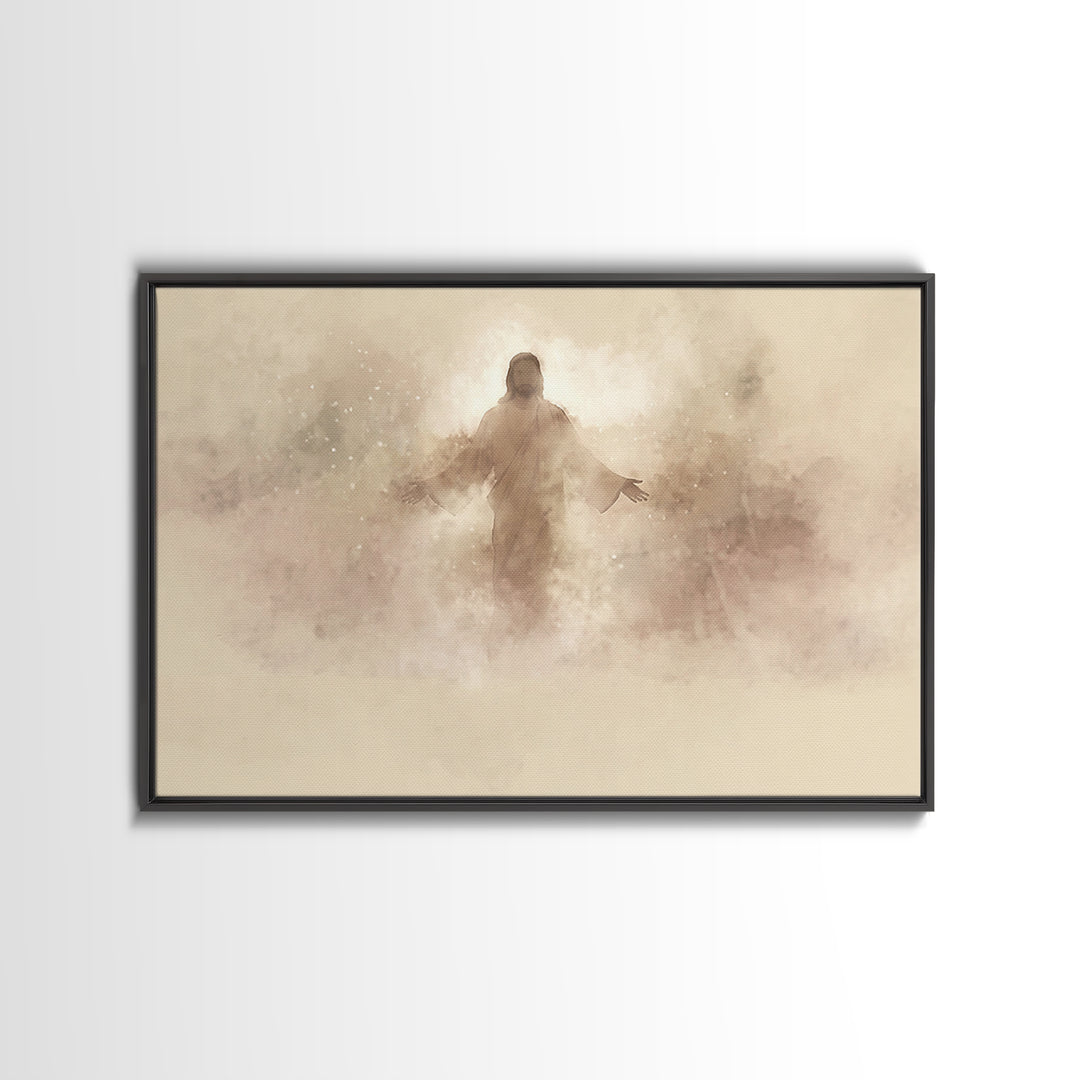 Radiant Messiah | Framed Canvas Print | Jesus Painting | Christian Art Canvas | Christian Wall Art | Christian Art | Christian Art Gift