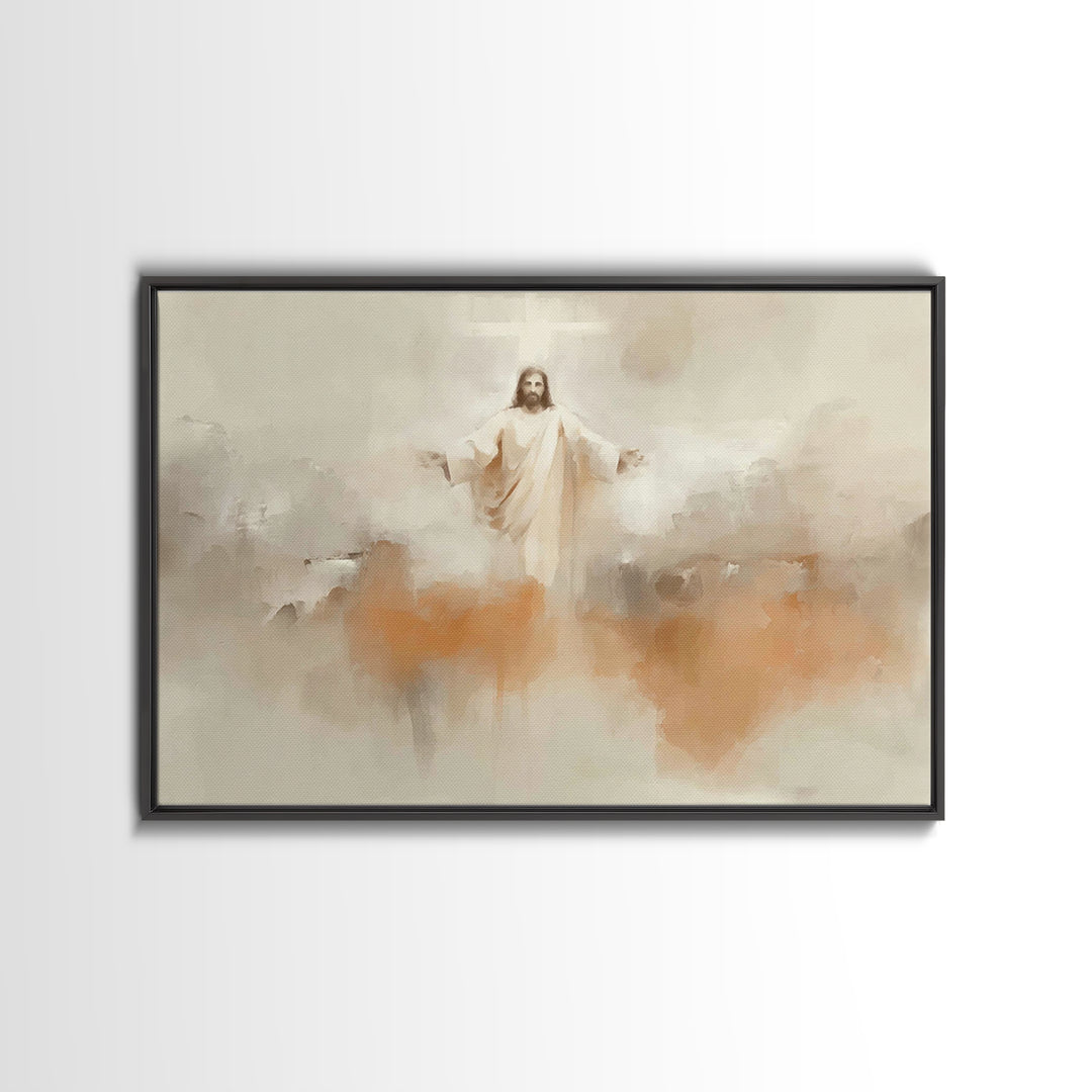 Light Of Mercy, Framed Canvas Print, Christian Wall Art, Christian Art Canvas, Jesus Painting, Christian Christmas Art, Christian Gift