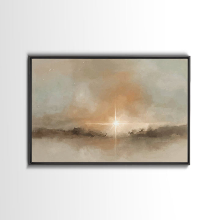 Holy Radiance | Framed Canvas Print | Christian Wall Art | Christian Art Canvas | Christmas Art | Jesus Painting | Christian Home Decor