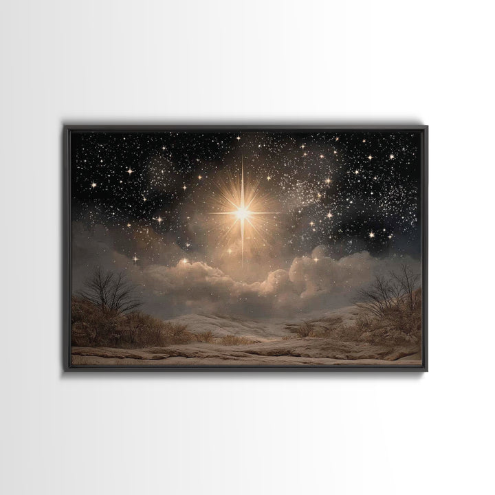 Star Of Wonder, Framed Canvas Print, Christian Art Canvas, Christmas Art, Christian Wall Art, Christian Christmas Decor, Christian Gift Ide