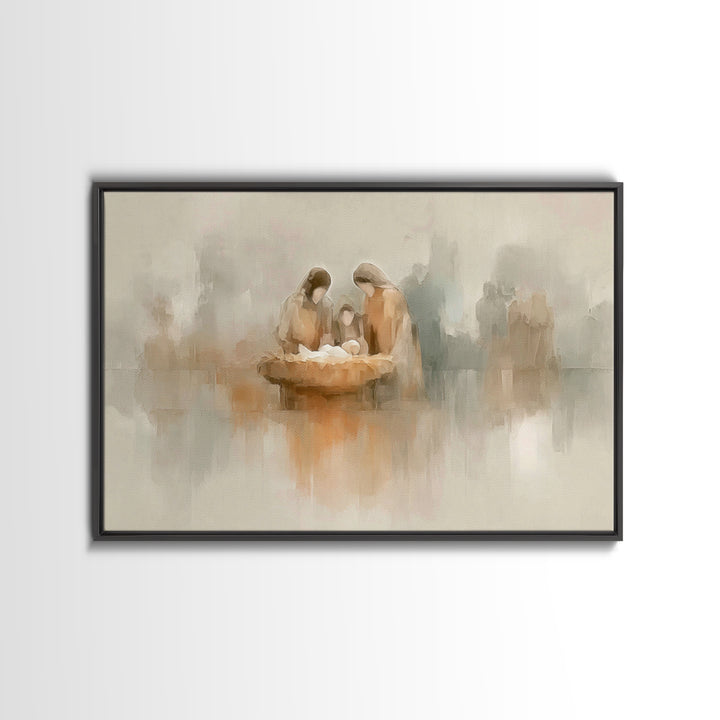 Star of Bethlehem – Framed Canvas Print – Christmas Art – Christian Wall Art – Christian Gift – Jesus Painting – Christian Art Canvas