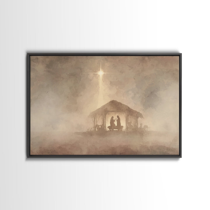 Holy Reverence – Framed Canvas Print – Christian Art Canvas – Jesus Painting – Christian Wall Art – Christmas Art – Christian Gift