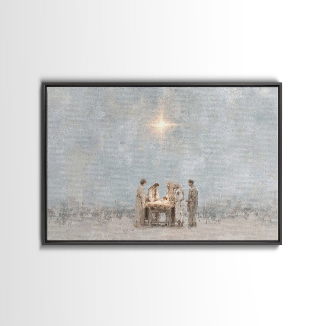 Divine Stillness – Framed Canvas Print – Christian Gift – Christian Art Canvas – Jesus Painting – Christmas Art – Christian Wall Art