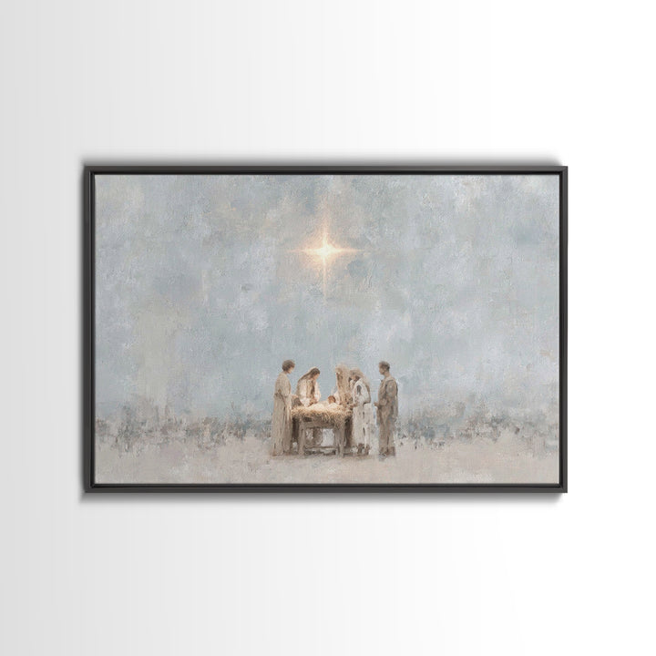 Divine Stillness – Framed Canvas Print – Christian Gift – Christian Art Canvas – Jesus Painting – Christmas Art – Christian Wall Art