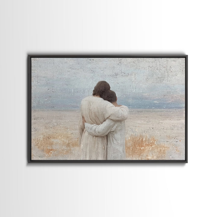 Quiet Restoration – Framed Canvas Print – Christian Wall Art – Christian Art Canvas – Subtle Christian Art – Modern Christian Painting – Ch