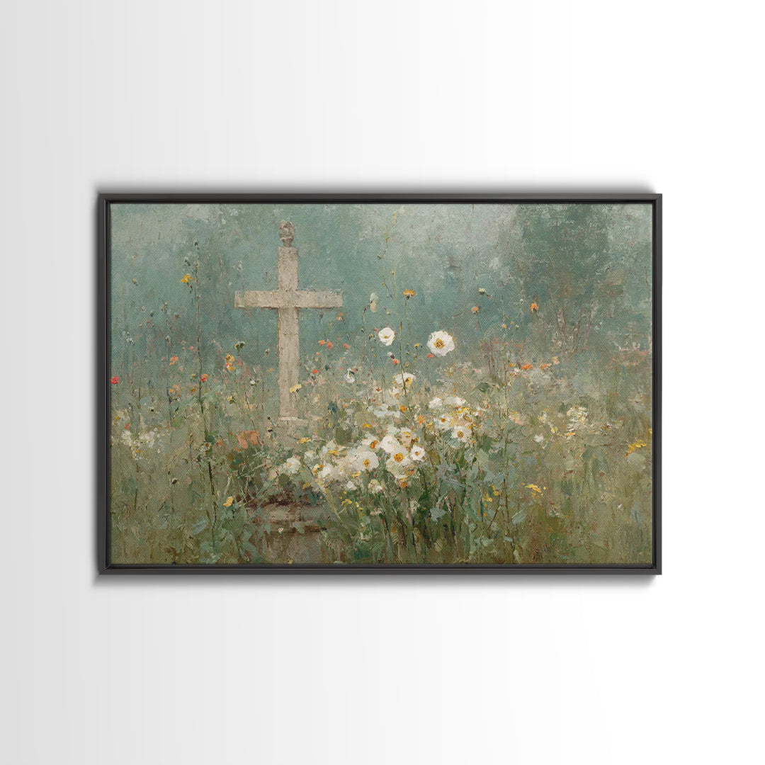 Garden Of Mercy – Framed Canvas Print – Christian Wall Art – Christian Art Canvas – Vintage Christian Art – Christian Painting – Christian