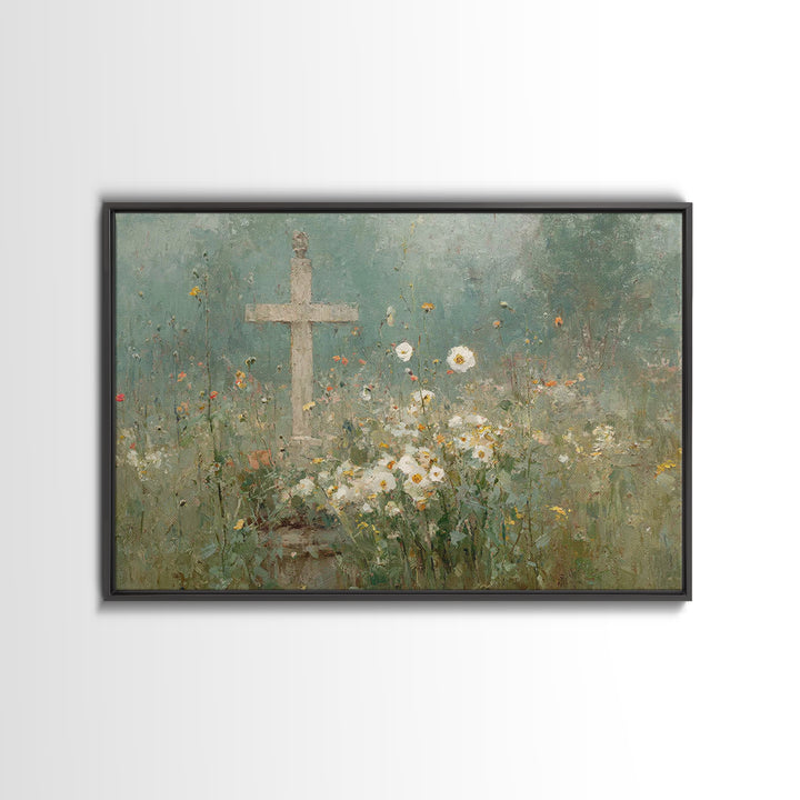 Garden Of Mercy – Framed Canvas Print – Christian Wall Art – Christian Art Canvas – Vintage Christian Art – Christian Painting – Christian
