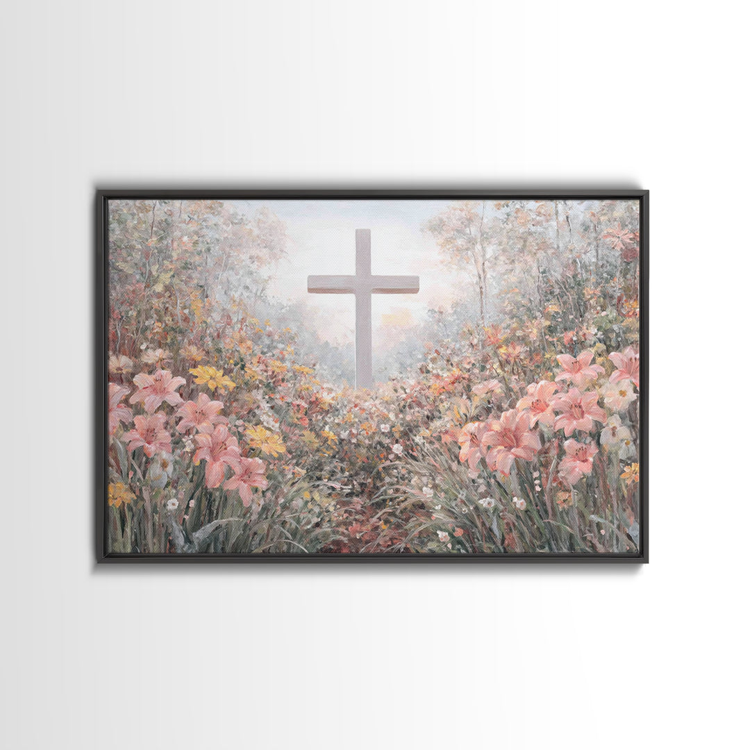 Garden Of Hope | Framed Canvas Print | Christian Art Canvas | Christian Wall Art | Jesus Christmas Art | Christian Gift Ideas | Modern Chri
