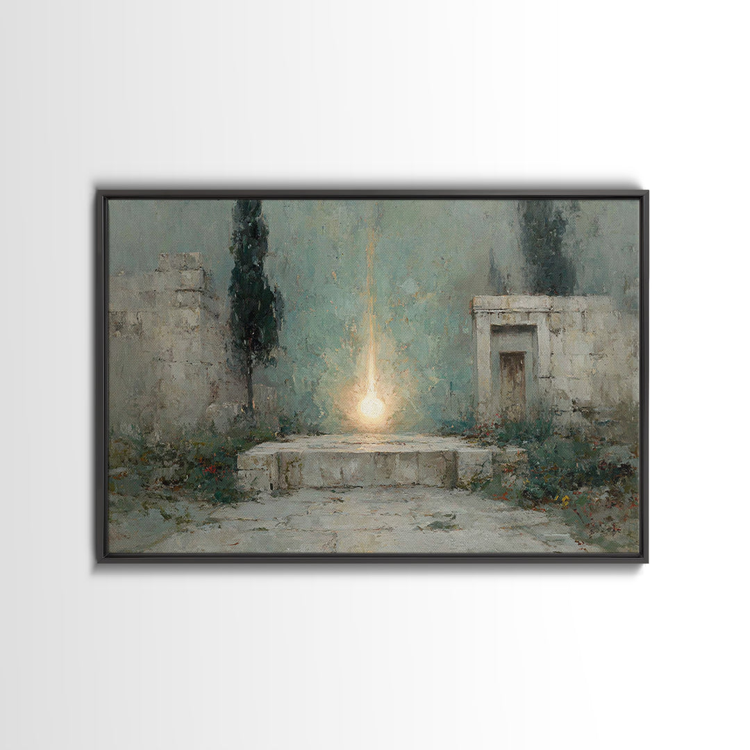 Heavenly Ascent | Framed Canvas Print | Christian Wall Art | Christian Art Canvas | Christian Art Gift | Vintage Christian Art | Jesus Pain