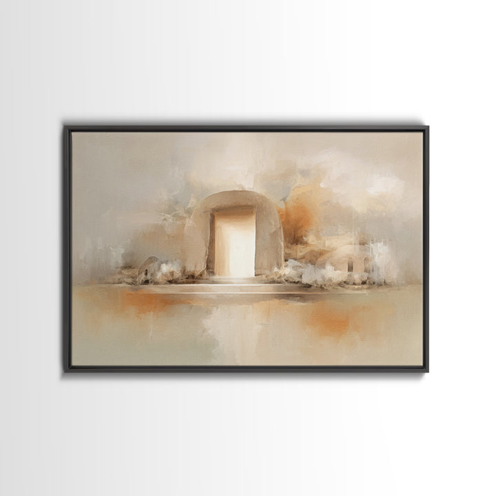 Desert Morning Light, Framed Canvas Print, Christian Art Canvas, Christian Wall Art, Christian Art Gift, Moody Christian Art, Jesus Christm