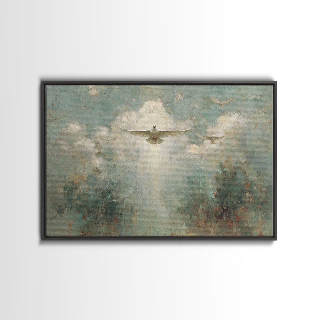 Spirit Of Peace | Framed Canvas Print | Christian Wall Art | Christian Art Canvas | Christian Painting | Christian Christmas Art | Christia