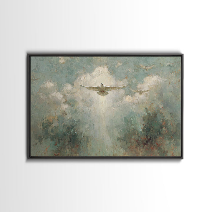 Spirit Of Peace | Framed Canvas Print | Christian Wall Art | Christian Art Canvas | Christian Painting | Christian Christmas Art | Christia