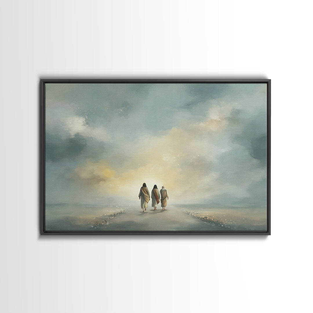 Heavenly Journey – Framed Canvas Print – Christian Wall Art – Christian Art Canvas – Jesus Painting – Christian Christmas Art – Christian D