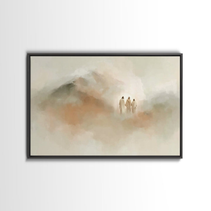 Cloudborne Gathering, Framed Canvas Print, Christian Art Canvas, Modern Christian Art, Christian Wall Art, Jesus Painting, Christian Decora