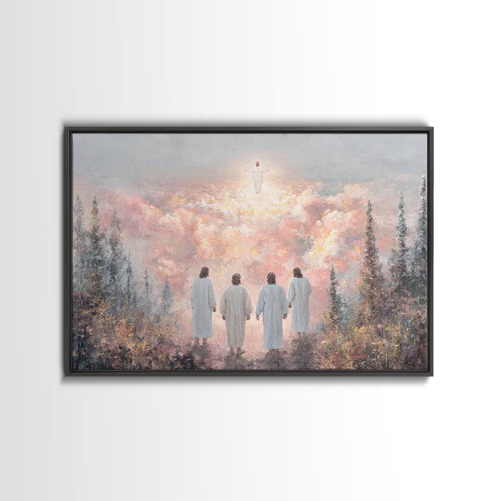 Ascension Wonder | Framed Canvas Print | Christian Art Work | Christian Art Canvas | Modern Christian Art | Jesus Painting | Christian Wall