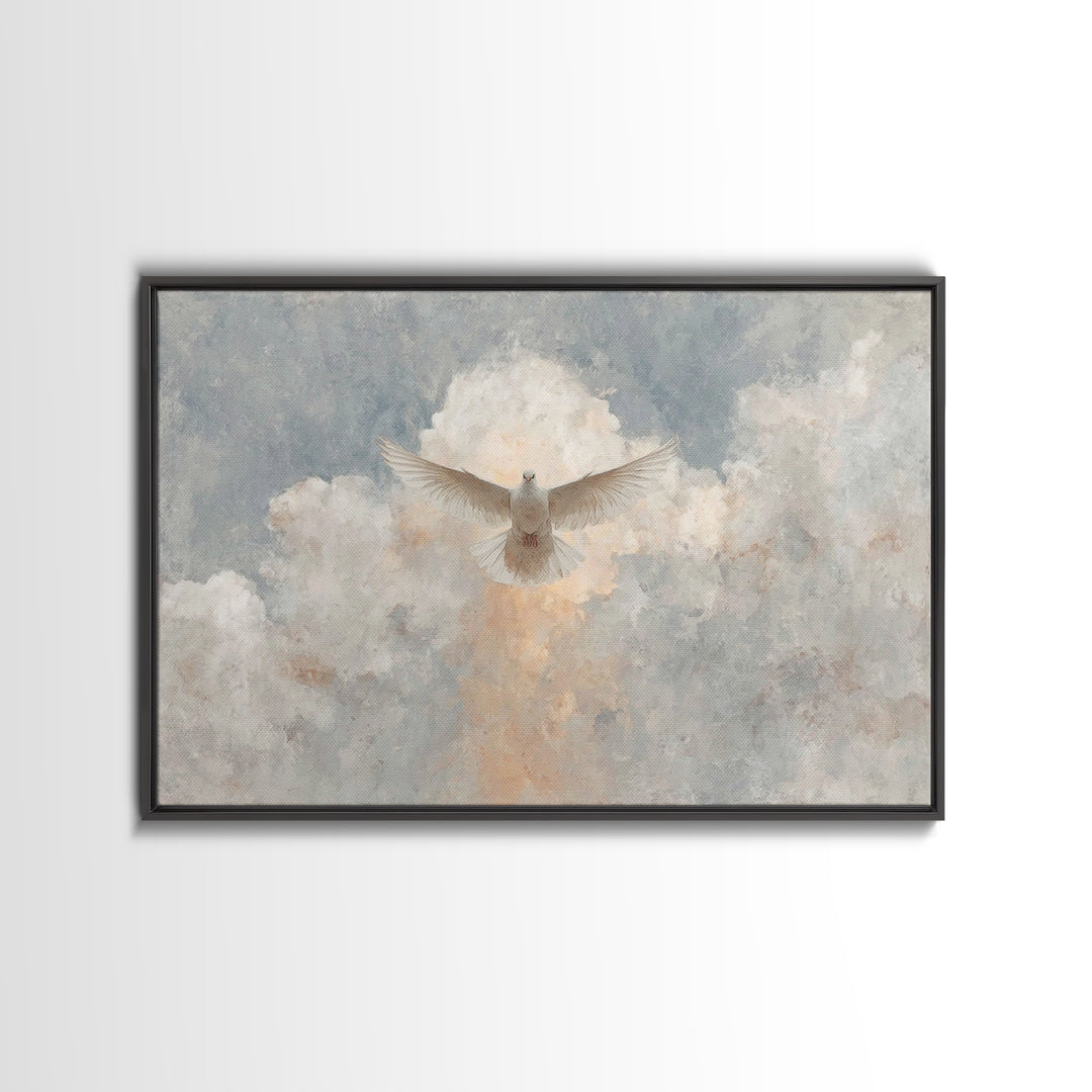 Clouds Of Glory – Framed Canvas Print – Christian Art Print – Christian Wall Art – Jesus Painting – Christian Christmas Art – Christian Dec