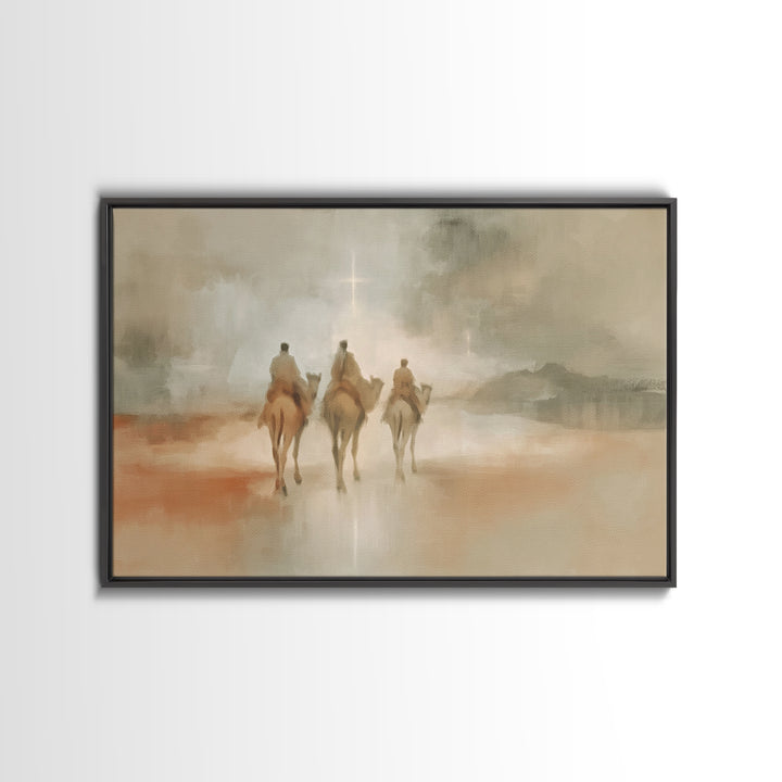 Threefold Star Path – Framed Canvas Print – Christmas Art – Christian Wall Art – Christian Art Canvas – Christian Christmas Art – Jesus Pai