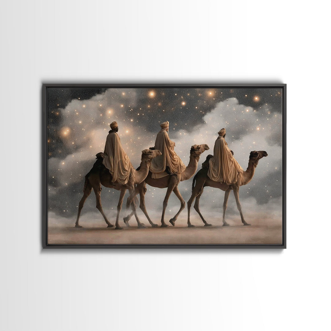 Threefold Glory – Framed Canvas Print – Christian Art Canvas – Christian Wall Art – Christmas Art Prints – Christian Christmas Art – Modern