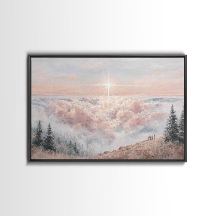Bethlehem Star – Framed Canvas Print – Christian Christmas Art – Christian Wall Art – Christian Art Canvas – Jesus Painting