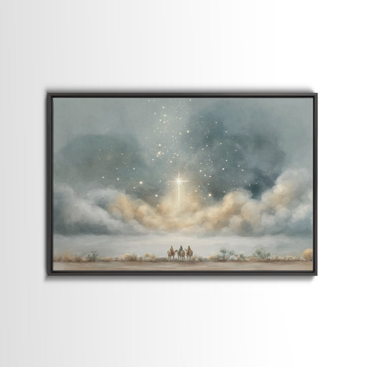Night Of Wonder | Framed Canvas Print | Christian Wall Art | Christian Christmas Art | Christmas Canvas Wall Art | Christian Art Canvas