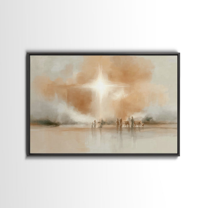 Star Of Promise | Framed Canvas Print | Christian Christmas Art | Christmas Wall Art | Christian Art Canvas | Christmas Art Work